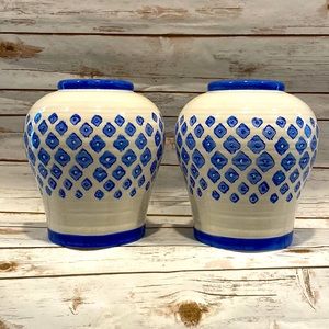 Blue and white vases